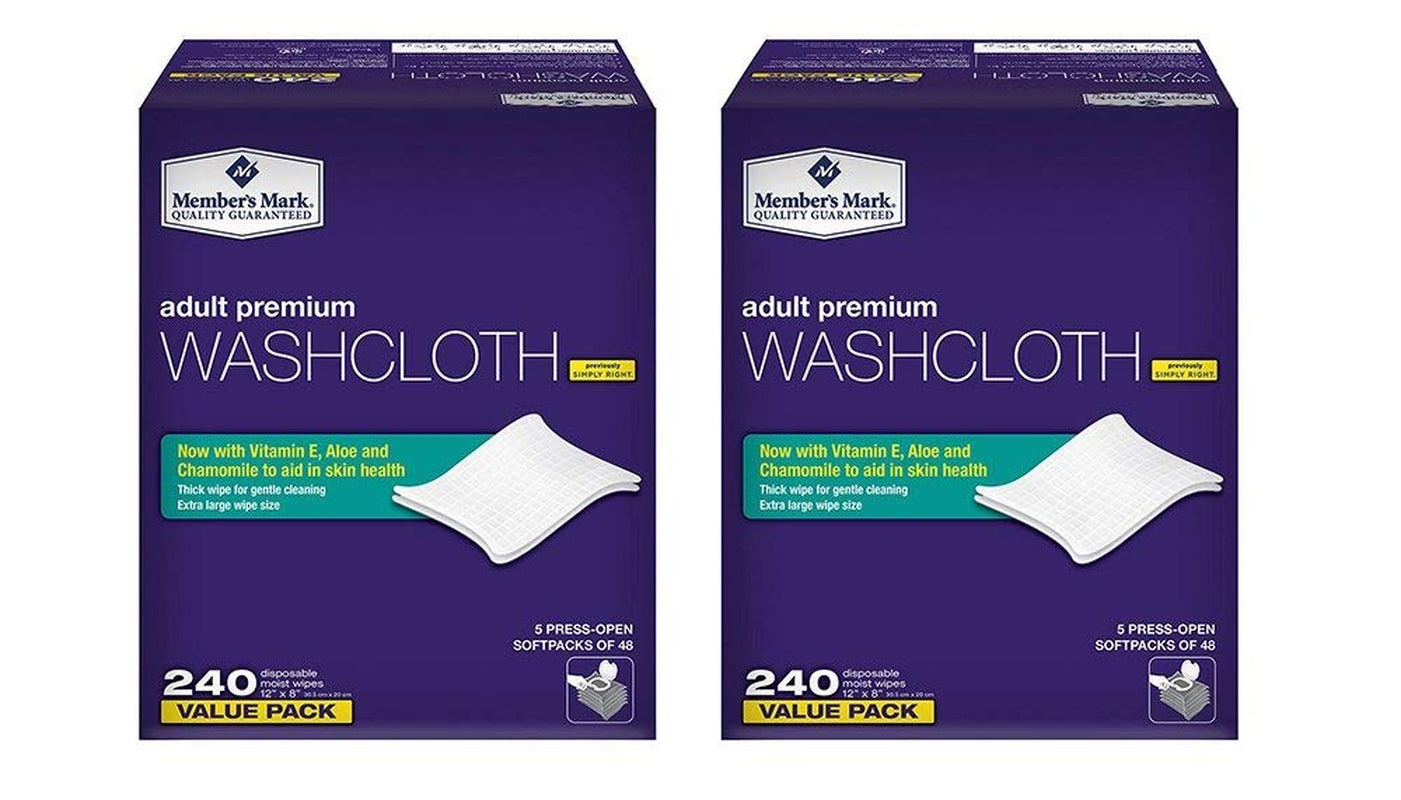 Member'S Mark Adult Washcloths (240 Count) (2 Pack)