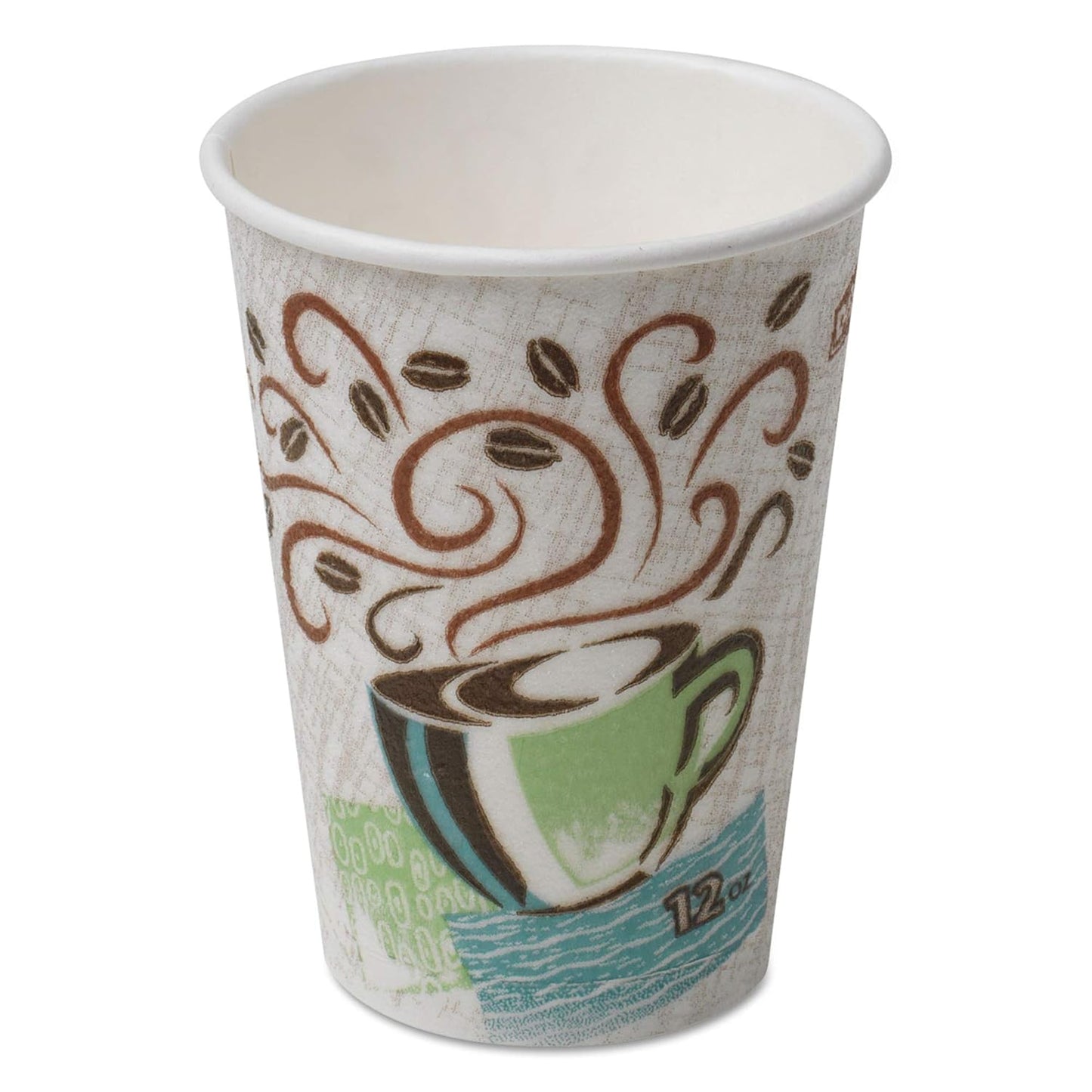 Perfectouch 12 Oz. Insulated Paper Hot Coffee Cup by GP PRO (Georgia-Pacific), Coffee Haze, 5342CDSBP, 160 Cups per Case, Coffee Haze Design