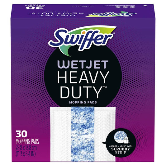 Swiffer WetJet Heavy Duty Mopping Pad Refill, 30 Count